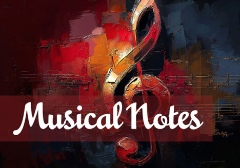 Logo for the Santa Cruz Symphony League's quarterly newsletter, "Musical Notes"